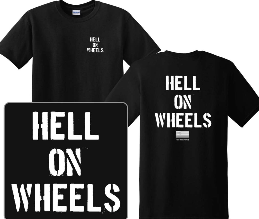 Hell On Wheels Big Logo Tee- Black